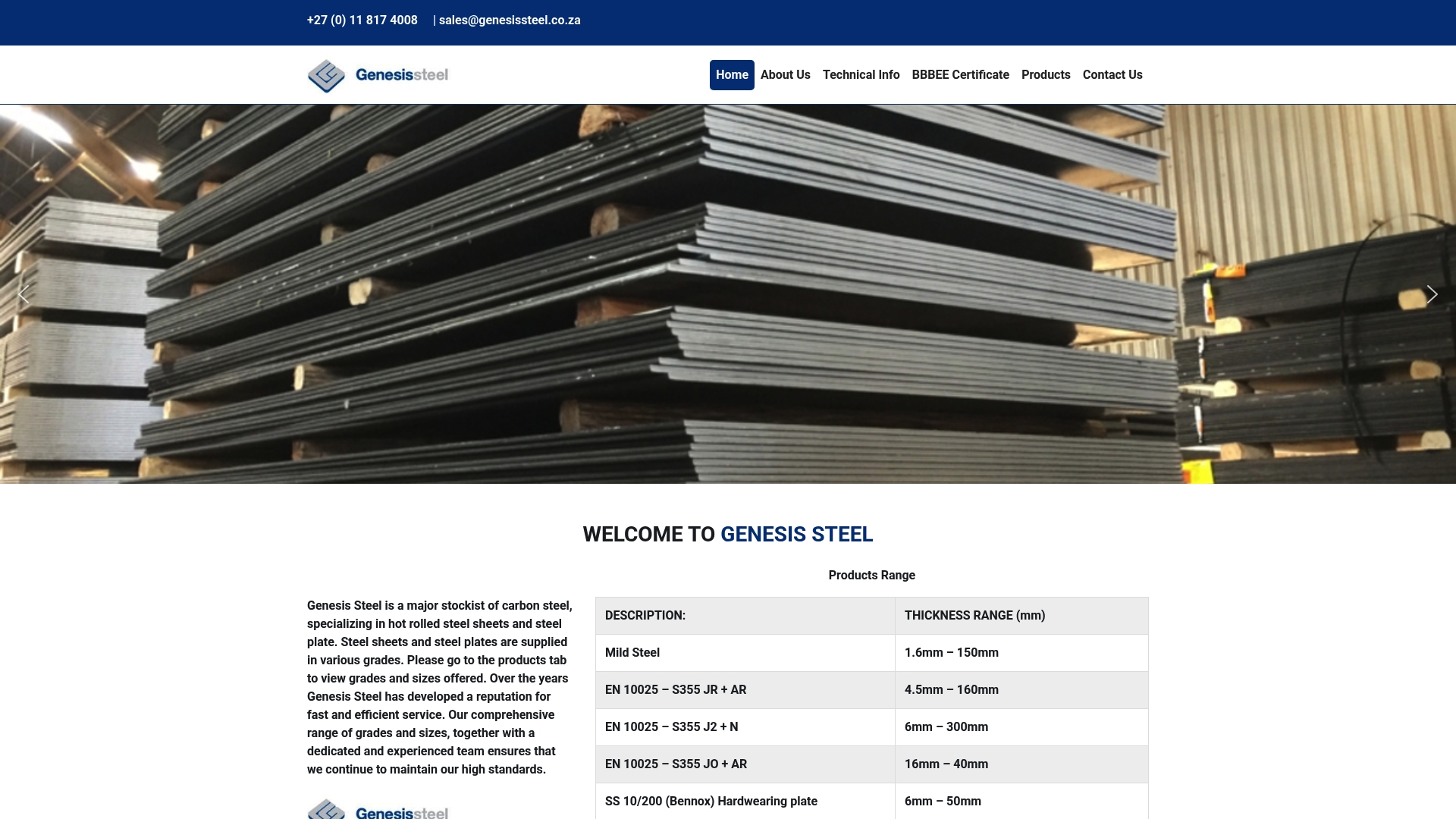https://genesissteel.co.za